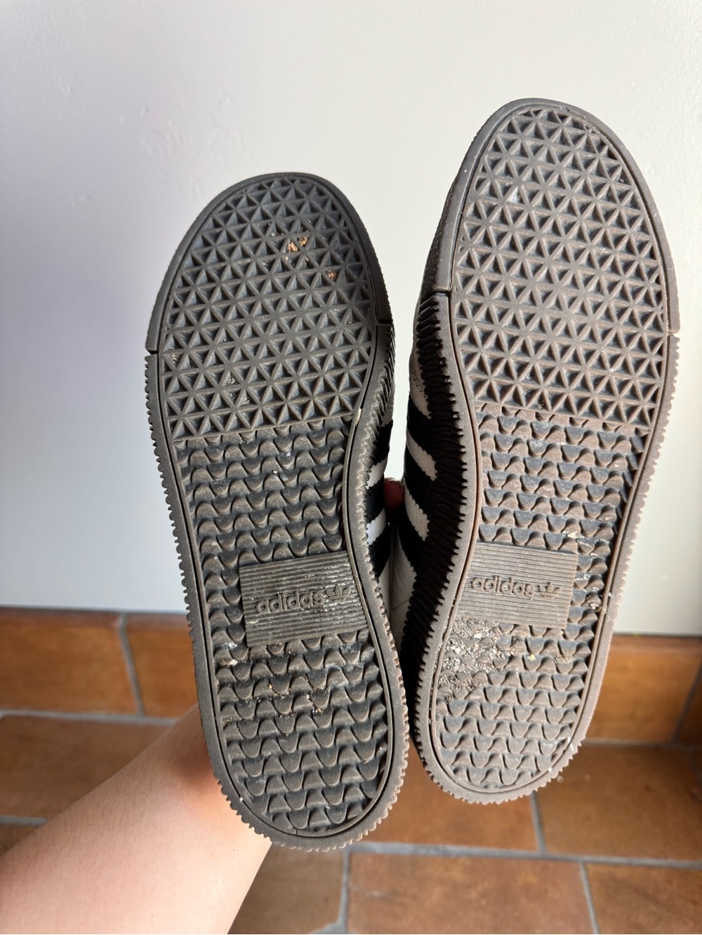 Adidas Samba OG White Black Gum Sole Leather Sneakers 9 Classic Y2K Minimalist - Picture 3 of 8